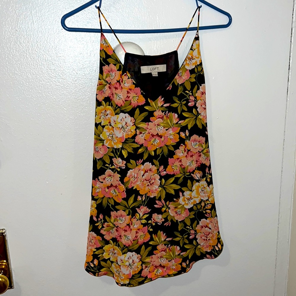 LOFT Navy Floral Cami